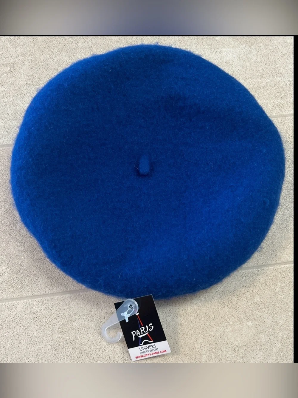 Royal Blue French Beret Hat BRAND NEW Univers Import Export Wool France